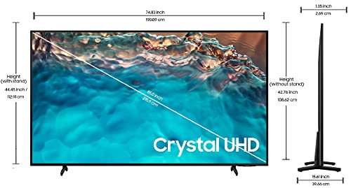 Image of Samsung 214 cm (85 inches) 4K Ultra HD Smart LED TV UA85BU8000KXXL (Black)