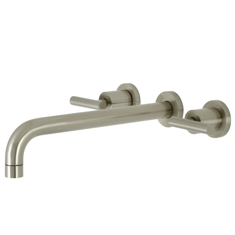 Robinet de baignoire mural Kingston Brass KS8058CML en nickel brossé