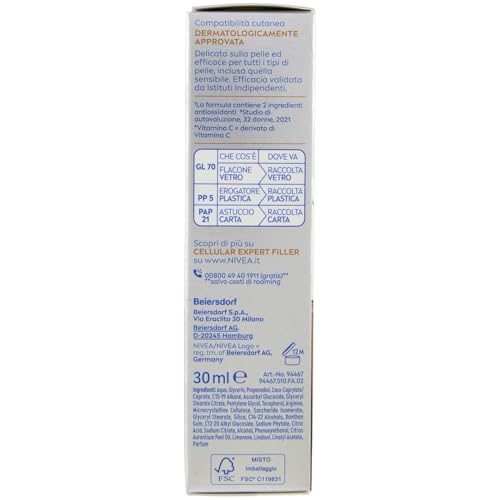NIVEA Cellular Expert Filler Vitamin C Aufhellendes Serum, 30 ml, Anti-Falten und Antioxidans… – Ansicht 2