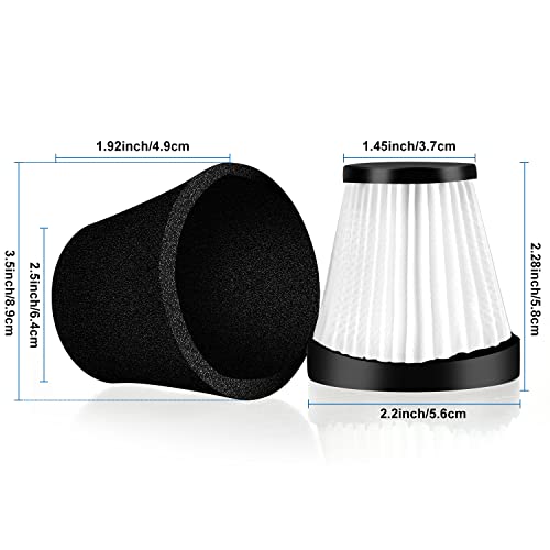 Leadaybetter 4 Pack Replacement Filter For Dirt Devil Scorpion Handheld Vacuum Cleaner Models F117 Sd20005Red, Sd30025B & Bd22025, Compare To Parts Ad40117 #TOP7