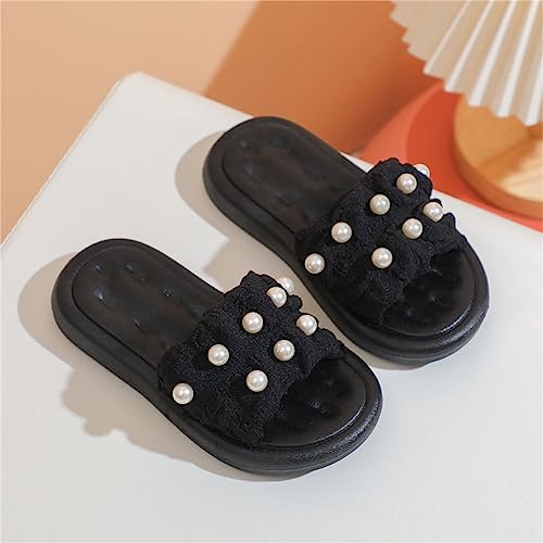 Toddler Baby Girl Slippers Open Toe Slippers Girl House Shoes Baby Soft Soled Pearl Sandals Size 9 Toddler Sandals Girls3