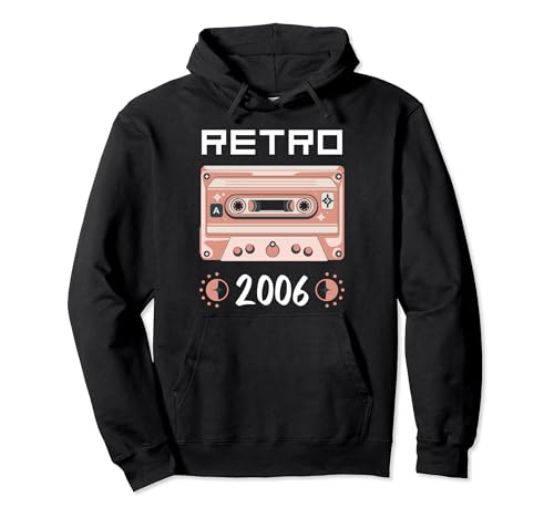Ruban Rétro Musique Nostalgie Vintage 2006 Anniversaire Sweat à Capuche