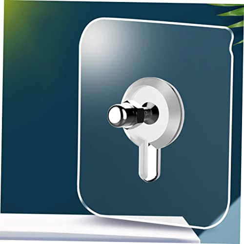 Image of Self Adhesive Screw Hooks 20pcs Non-Trace Screw Hangers No Drilling Wall Hanging Stickers