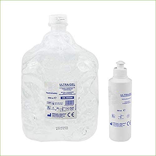 Gel per ultrasuoni blu in flacone da 1 lt