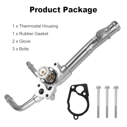 Image of Aluminium Engine Coolant Thermostat Housing Compatible with 2008-2017 Buick Enclave 2009-2017 Chevy Traverse 2007-2016 GMC Acadia 2007-2010 Saturn Outlook, Replacement for 902-692 12599235