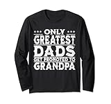 Photo Gallery retro festa del papà - greatest dads get promoted to grandpa maglia a manica Photo Gallery retro festa del papà - greatest dads get promoted to grandpa maglia a manica