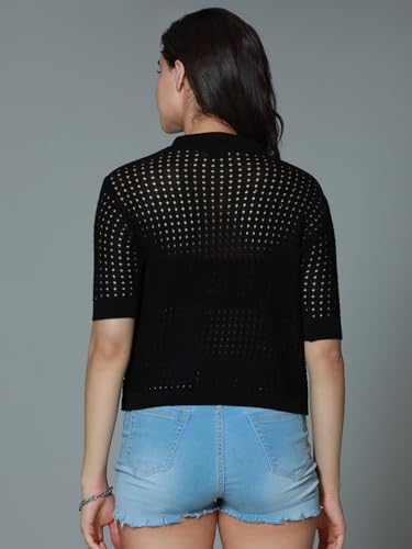 Image of HIGH STAR Women's Cotton Solid Regular Fit T-Shirt