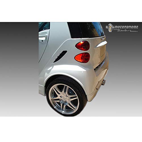 Set extensions de garde-boues arrière Smart ForTwo 2007- | Élargisseur aile ABS non peint noir