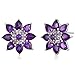 Sterling Silver Amethyst Flower Earrings