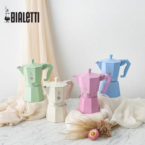 Image of Bialetti Exclusive Moka Pot, Premium Italian Stovetop Espresso Maker, Italian Made; Moka Pot /Percolator /Coffee Maker /Mocha Pot for an Authentic Italian Coffee (Green, 6 Cup)