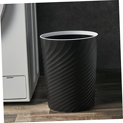 Caneca de basura rectangular para cocina negra miniatura 4