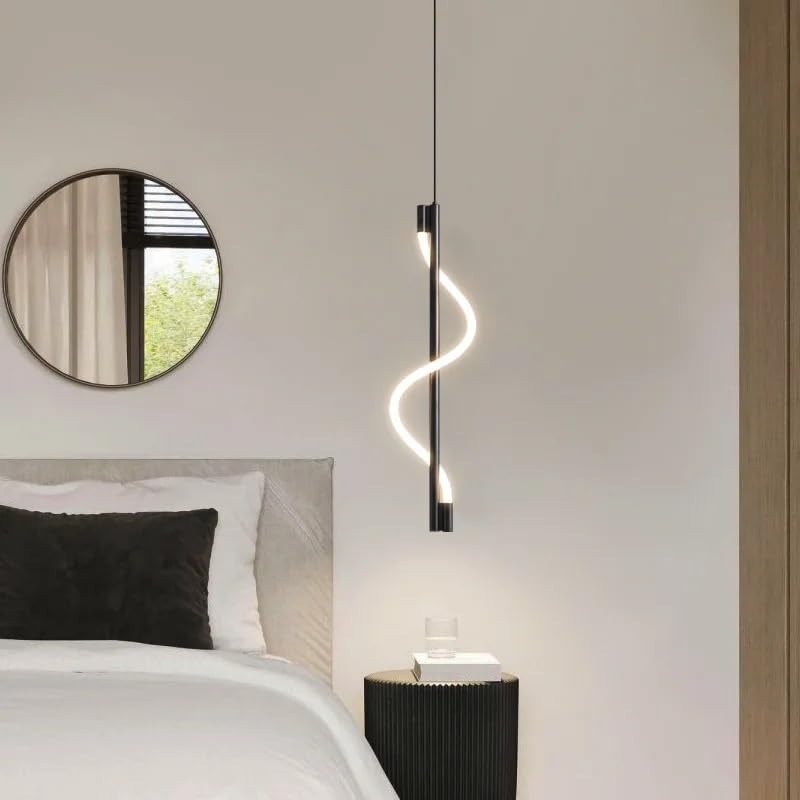 Lampe suspendue en spirale avec gradation par télécommande luminaire LED salon
