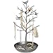 ChezMax Outdoor Antique Birds Tree Stand Jewelry Display Necklace Earring Bracelet Holder Organizer Rack Tower Silver