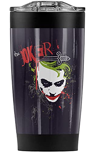 Batman Dark Knight Joker Cards & Deck Stainless Steel Tumbler 20 oz Coffee Travel Mug/Cup, Vacuum Insulated & Double Wall with Leakproof Sliding Lid | Great for Hot Drinks and Cold Beverages