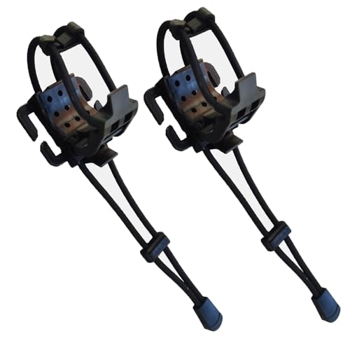 BSGB 2PCS Tactical Gear Molle Clips Molle Web Dominator Molle Attachments Multifunction Hanging Buckle Multipurpose Backpack Accessories for Molle Backpack Molle Tactical Vest Molle Straps (Black)