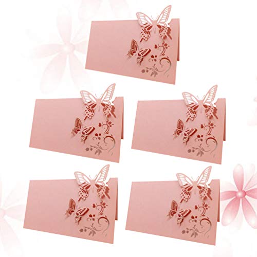 Cartões de mesa NUOBESTY 50 peças, cartões de mesa, cartões de assento com estampa de borboleta, bar
