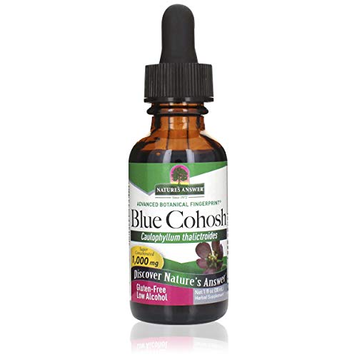 Nature's Answer Blue Cohosh Root With Organic Alcohol, 1-Fluid Ounce | Childbirth Support | Hot Flash Reliever Menopausal Aid | Women's Health #TOP17