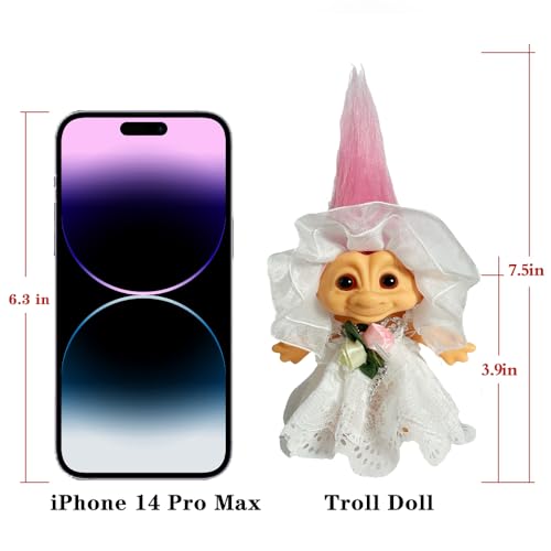 Muñeco Troll Vintage 7.5" PVC 80s Yintlilocn miniatura 5