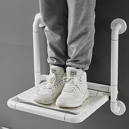 Ddtp Bath Stools,Folding Shower Seat For Bath Wall Mounted,Fold Up Shower Stool,Shower Chair Foldable,Fold Down Bathroom Stool For Elderly Disabled Adults/White #TOP3
