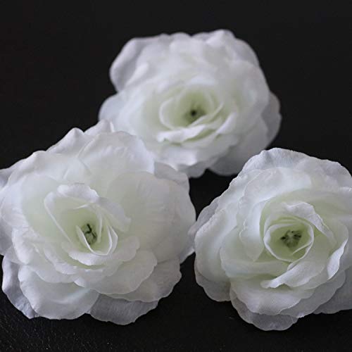 Silk Flowers Wholesale 100 Artificial Silk Rose Heads Bulk Flowers 10Cm For Flower Wall Kissing Balls Wedding Supplies (Ivory) #TOP4