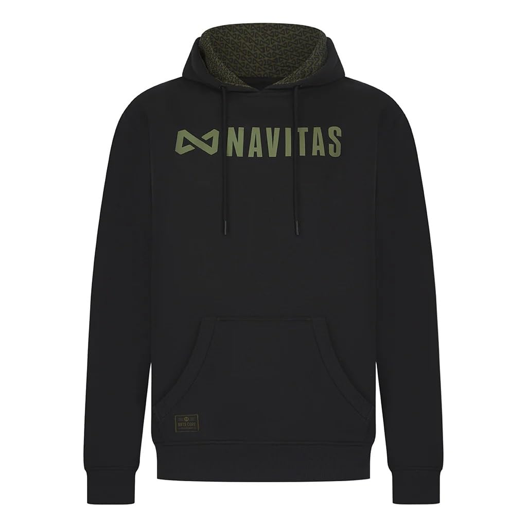Navitas Core Hoody - Black - Carp Fishing Outdoor Camping Clothing (UK, Alpha, S, Regular, Regular, Black)