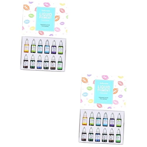 Healeved 36 Piezas Materias primas de esmalte de labios pigmento labial líquido lápiz labial líquido maquillajes labiales lip gloss color de brillo de labios pigmento de brillo de labios