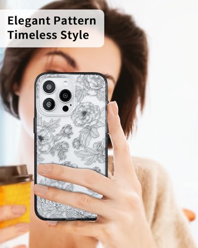 Coque iPhone 15 Pro Max transparente mate avec pare-chocs de protection noire - 7