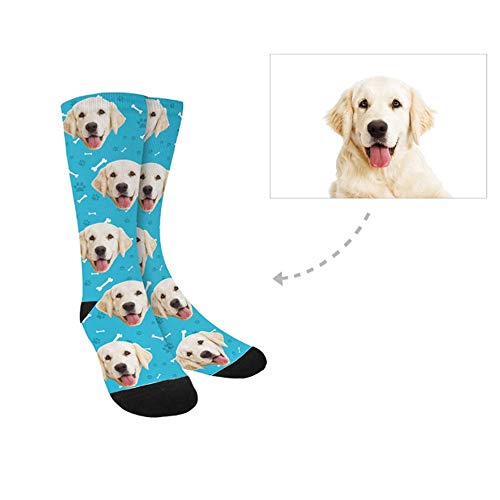 Amazon Com Custom Puppy Socks Personalized Pet Socks Dog Face Upload Or Choose Pattern Clothing