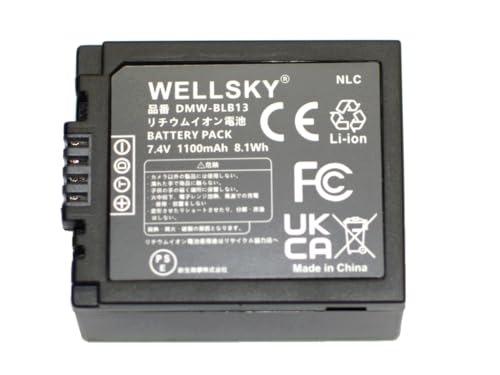 ［リチウム・バッテリー］Panasonic DY-DB35（1個）新品・未使用品 Amazon | WELLSKY DMW-BLB13 互換バッテリー [ 純正充電器で充電可能