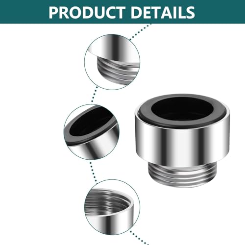 Wasserhahn Gewindeadapter Set, 16 Stück, Messing Adapter für Außengewinde, 16-28mm OD auf 22mm OD, G1/2 auf G3/4 Anschlüsse