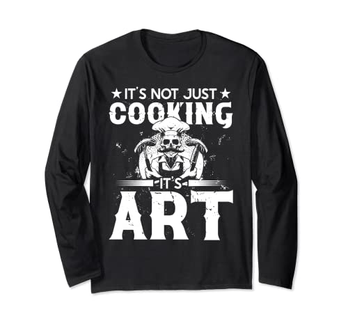 Cooking is Art Cook Accessoires - Traje de chef para hombre Manga Larga