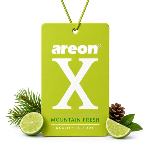Image of AREON X Mountain Fresh Paper Hanging Car Air Freshener - Pack of 12