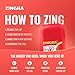 Z!NGHA Dual Nasal Inhaler Stick - Peppermint, Eucalyptus, and Lavender Essential Oil Blend for Focus and Refreshing Aromatherapy, 4 Pack