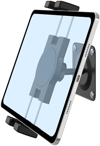 Keuvirya iPad Wall Mount, Universal 360° Rotating Tablet Wall Mount Holder, Phone Holder Arm Bracket, Compatible with 4.7"-12.9" Devices Including iPad Pro, Mini, Air - Ideal for Home, Office Use