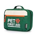 RHINO RESCUE Pet First Aid Kit, Emergency Medical Supplies for Dogs & Cats, Safety Essentials Pack with Thermometer, Disposable Booties for Home, Hiking, Traveling & Camping
