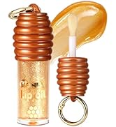 Honey Hydrating Lip Oil,Portable Key Chain Cute lip gloss,Long-Lasting Moisture, Natural Nourishi...