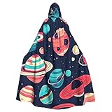 DURAGS Capa de disfraz unisex de palmera de verano, una capa de vampiro versátil para Halloween y eventos de juego de rol, Planetas Espaciales, talla única