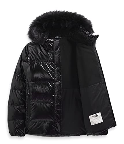 The North Face Girls' Printed North Down Fleece-Lined Parka, Tnf Black, Medium #TOP4