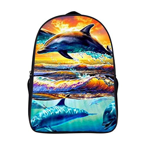 Sac d'école loisirs et voyage pour enfant motif dauphin 3D respirant