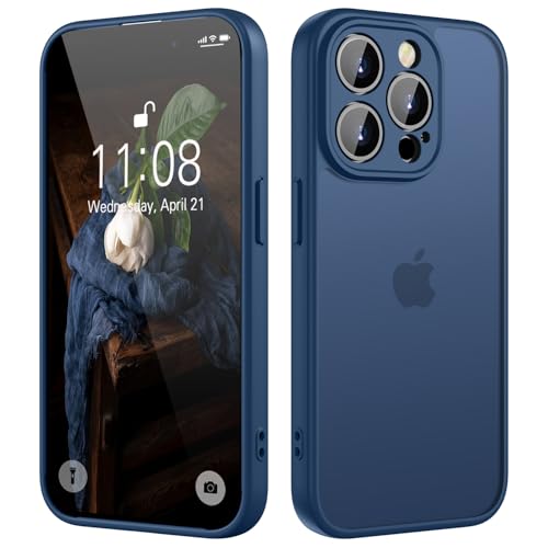 Coque iPhone 15 Pro antichoc bleu givré translucide KPPIT