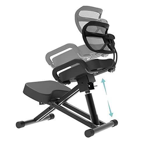 Master Massage Equipment Multifunctional Ergonomic Kneeling Posture Chair With Back Support, Adjustable Stool For Home Office, Black #TOP7