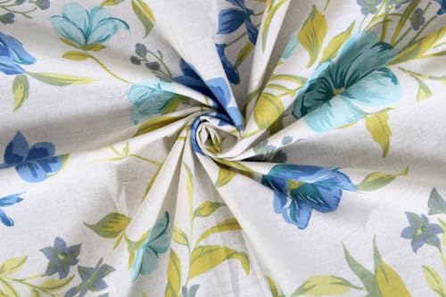 Image of The Furnishing Tree Elastic Cotton Oval Dining Table Cover 42x72 in Inches Floral Golden Leaf on offwhite Base