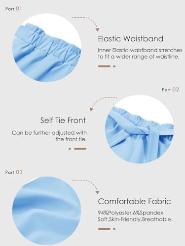 Image of Haloumoning Girls Wide Leg Pants High Elastic Smocked Waist Casual Flowy Cute Long Trousers