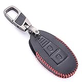 JINXU Key Fob Cover Case, Premium PU Leather Keyless Entry Remote, Full Protection Key Fob Shell Case Compatible For Suzuki Vitara Swift Ignis Kizashi SX4 Baleno Ertiga 2016 2017 2018 2019