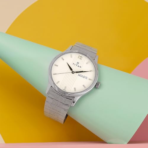 Titan Store Titan Karishma Analog Silver Dial Men's Watch - Image 3