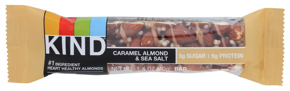 KIND Nuts & Spices GLpfi Bars, Caramel Almond and Sea Salt, 24 Count VVwro