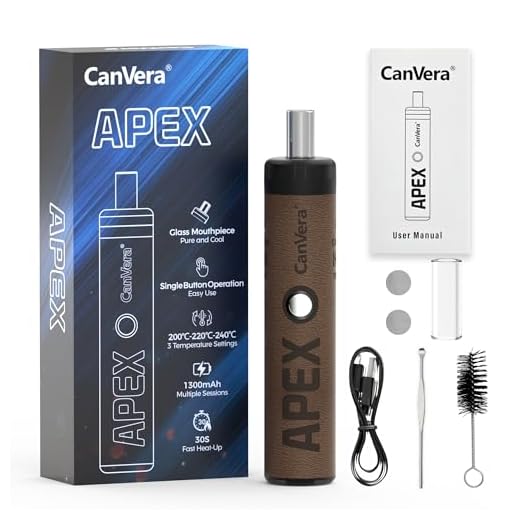 Premium Vaporizer Kräuter | Verdampfer für Kräuter mit 3 Temperaturstufen | Glasmundstück Vapo-rizer| Sehr kompakt | Soft-Touch-Finish | Edelstahl-Kammer | Einfache Reinigung
