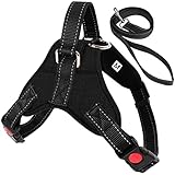 【Asa de transporte superior y diseño de hebilla con bloqueo】El mango superior fuerte es fácil para ti controlar a tu perro. Las dos hebillas tienen bloqueo rojo. Una vez bloqueado, no se puede abrir. Será muy seguro para caminar con tu perro.
