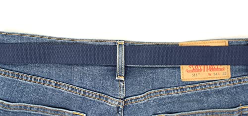 Canvas Web Belt with Chrome Buckle 54" Long Fully Adjustable Military Style3