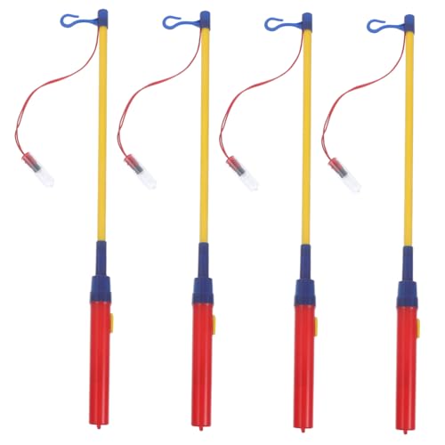Housoutil 4Pcs Electronic Lantern Stick Durable Lantern Rods with Hook for Christmas Halloween and Festivals Energy Efficient Decorative Lantern Sticks for Adults